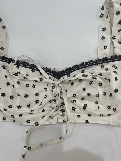Polka Dot Crop Top & Maxi Skirt Two Piece Set
