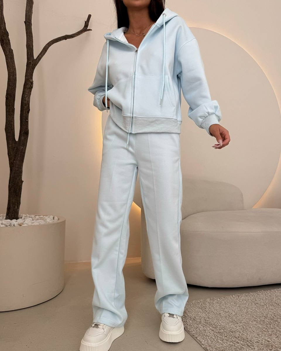 Women's Zip Up Hoodie Sweatpants Two Piece Set