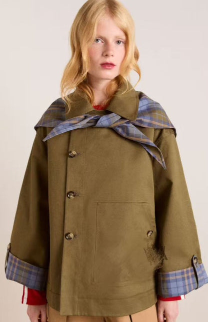 Women's Vintage Plaid Reversible Oversized Jacket