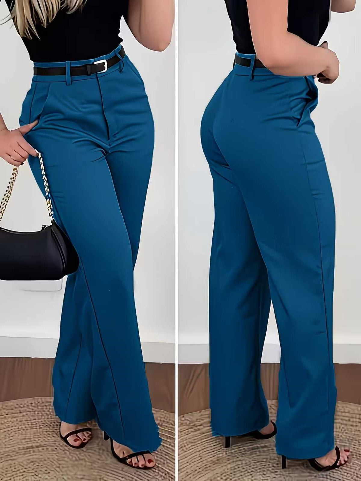 Women's High Waisted Wide Leg Dress Pants Trousers