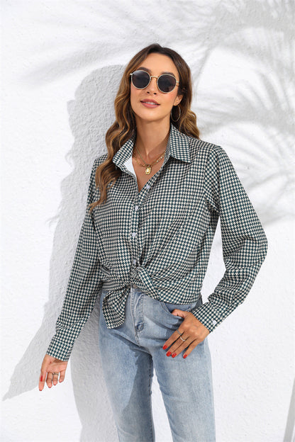 Women's Plaid Button Down Shirt Long Sleeve Casual