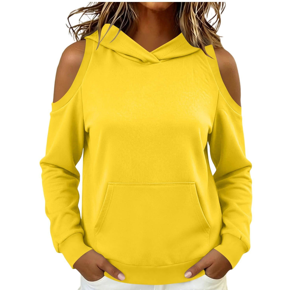 Women's Oversized Cold Shoulder Hoodie Streetwear
