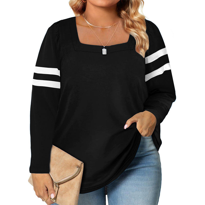 Casual Style Simple Plus Size Pullover Plus Size T-shirt Women