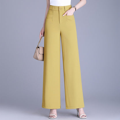 Women's High Waist Wide Leg Dress Pants Stretch Pockets