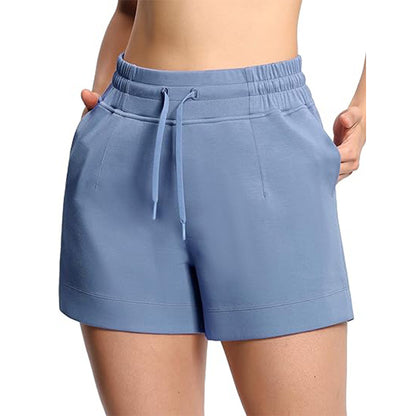 Women's High-Waisted Drawstring Sweat Shorts – Casual Lounge Shorts