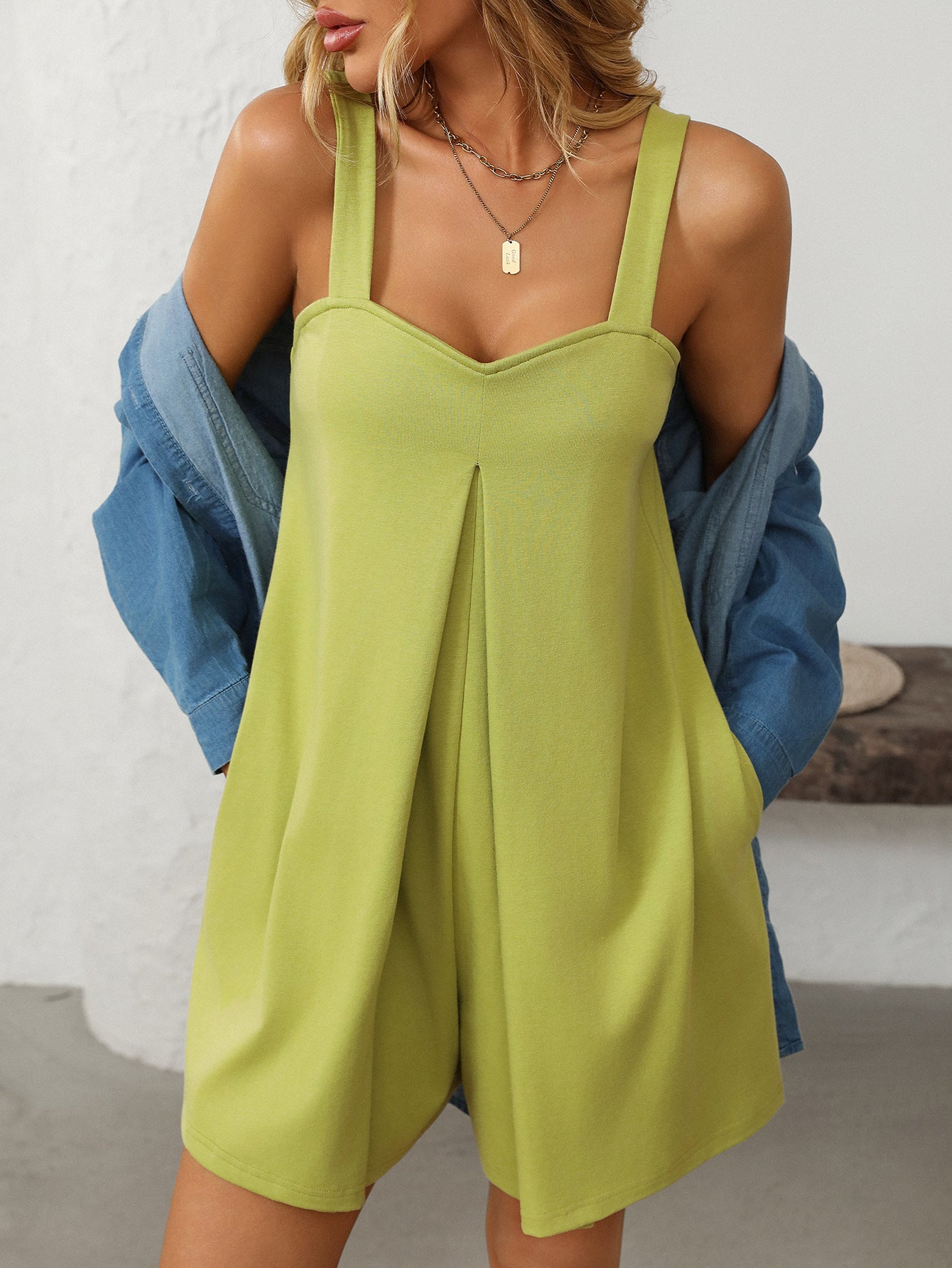 Casual Jumpsuit, Outdoor Suspender Pants