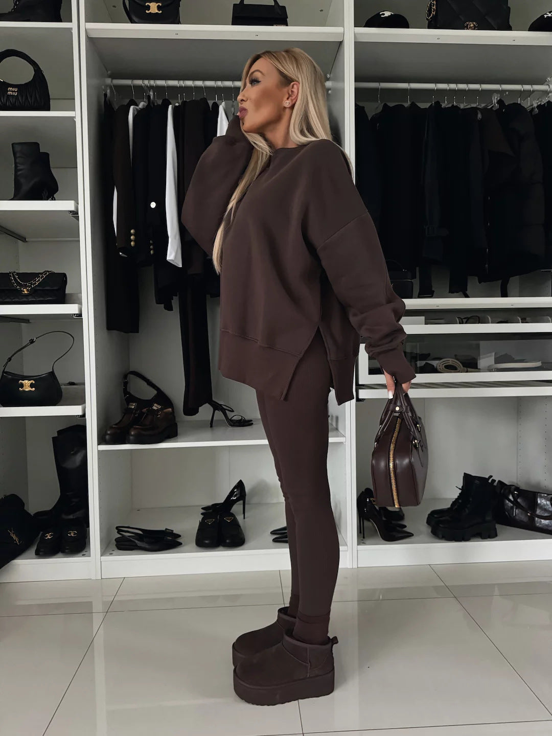 Oversized Sweatshirt and Leggings Two Piece Set