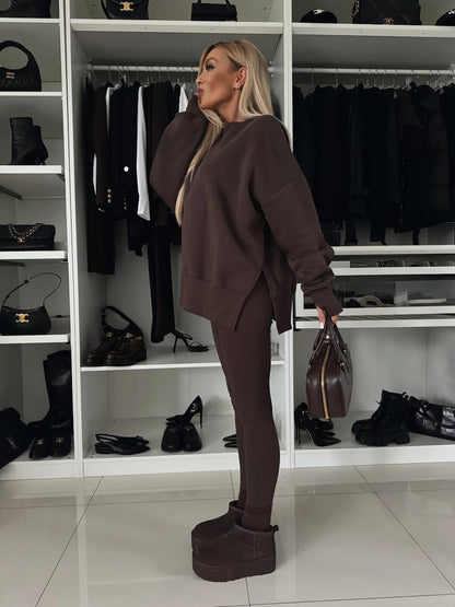 Oversized Sweatshirt and Leggings Two Piece Set
