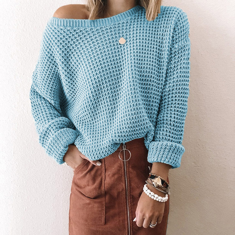 Women's Oversized Chunky Knit Off Shoulder Sweater