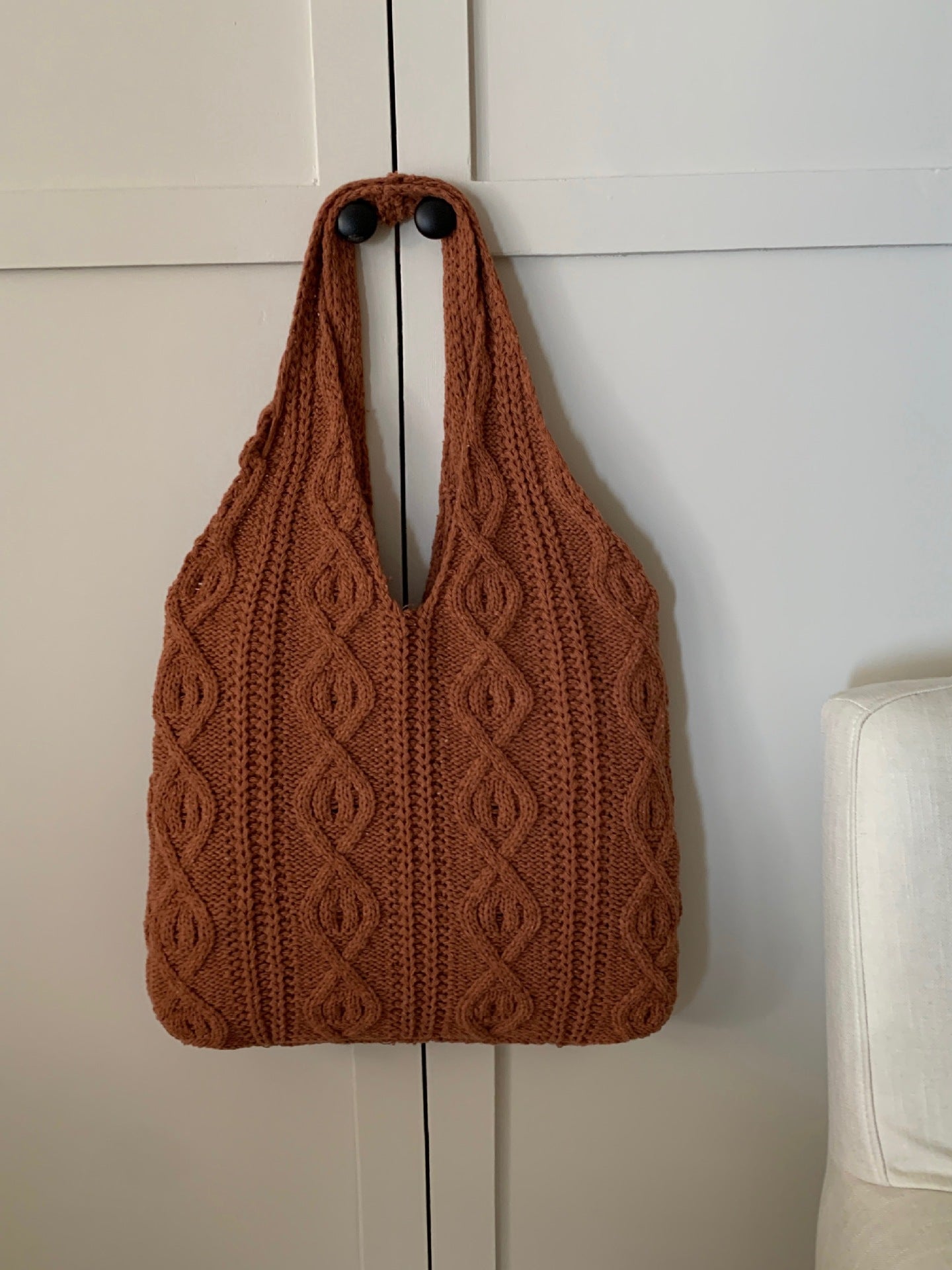 Large Tote Aesthetic Shoulder Hippie Knit Bag