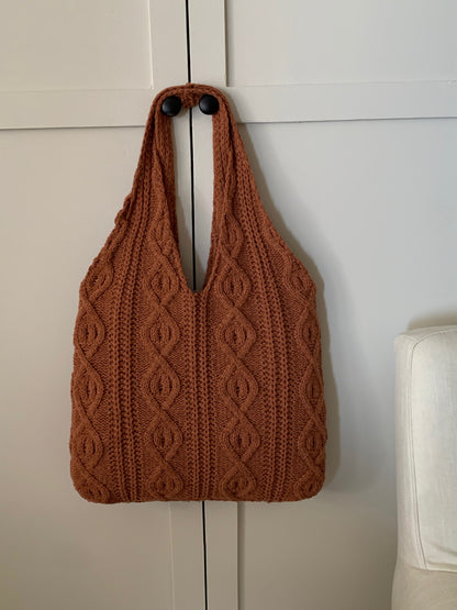 Large Tote Aesthetic Shoulder Hippie Knit Bag