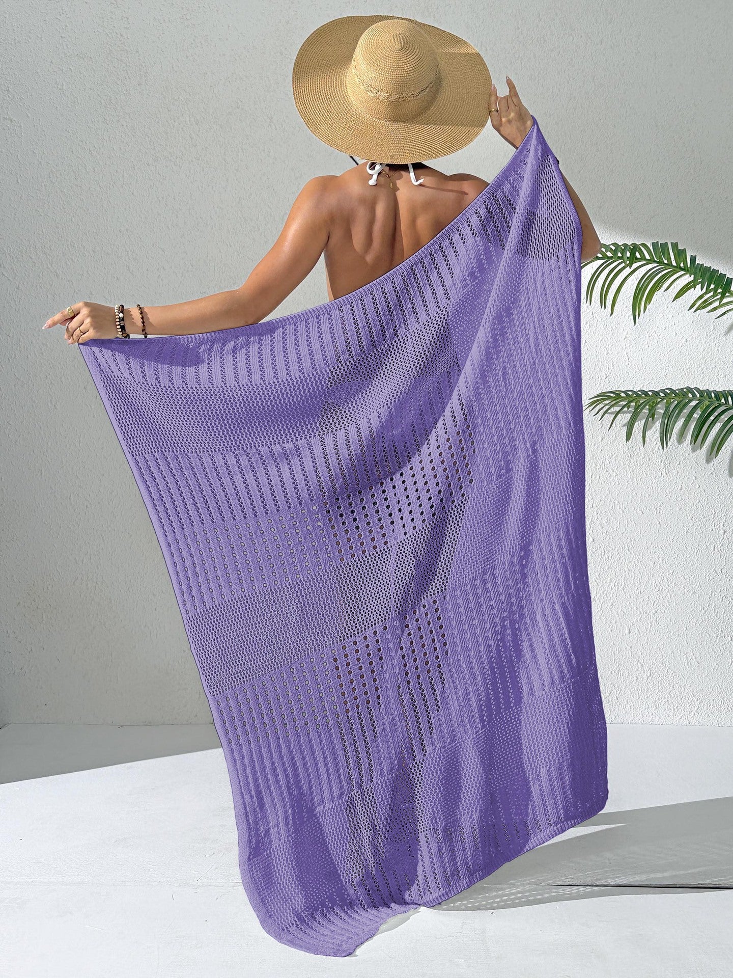 Women's Crochet Beach Cover Up Wrap Maxi Skirt Sarong