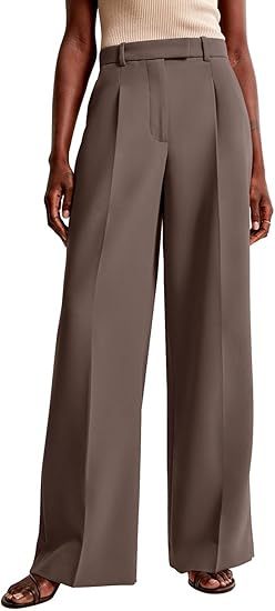 Women's High-Waisted Wide-Leg Pants – Elegant Business Trousers