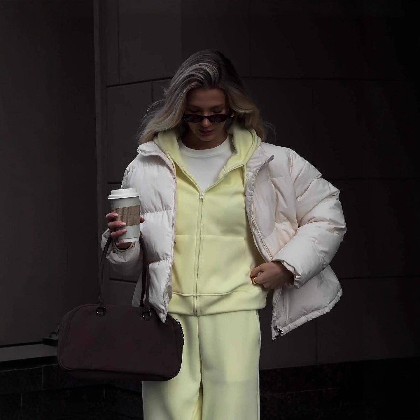 Women’s Zip Up Hoodie & Wide Leg Pants Lounge Set