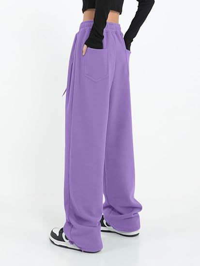 High Waist Drawstring Wide Leg Lounge Pants