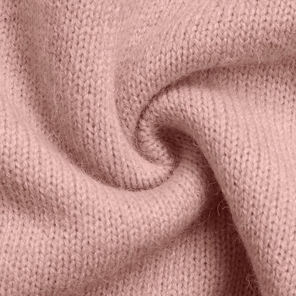 Heart Print V Neck Knit Sweater Casual Valentine Pullover