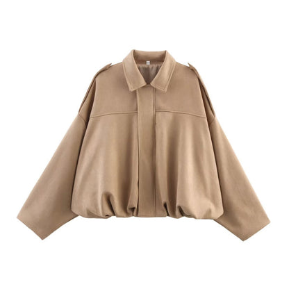 Women's Cinched Waist Shoulder Tab Bomber Jacket Pants Set