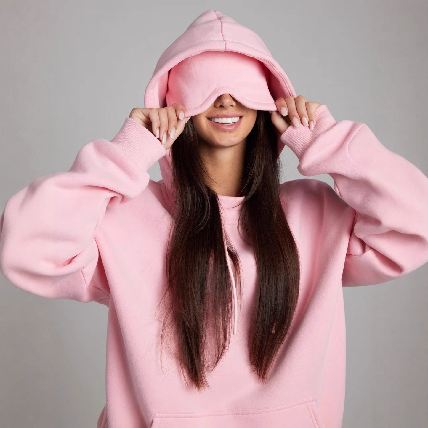 Women's Eye Mask Hoodie Sweatpants Two Piece Lounge Set