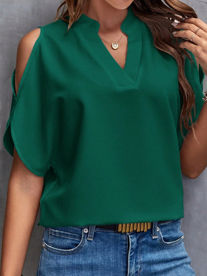 Summer V-Neck Off-the-Shoulder Fashion Top