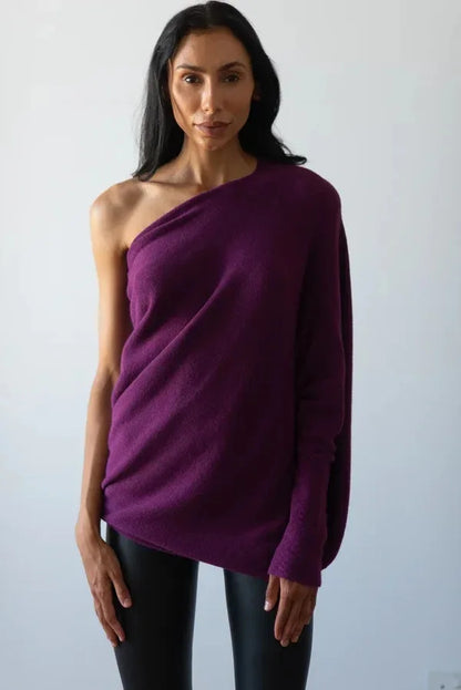 Women's Oversized Crew Neck Soft Knit Pullover Sweater