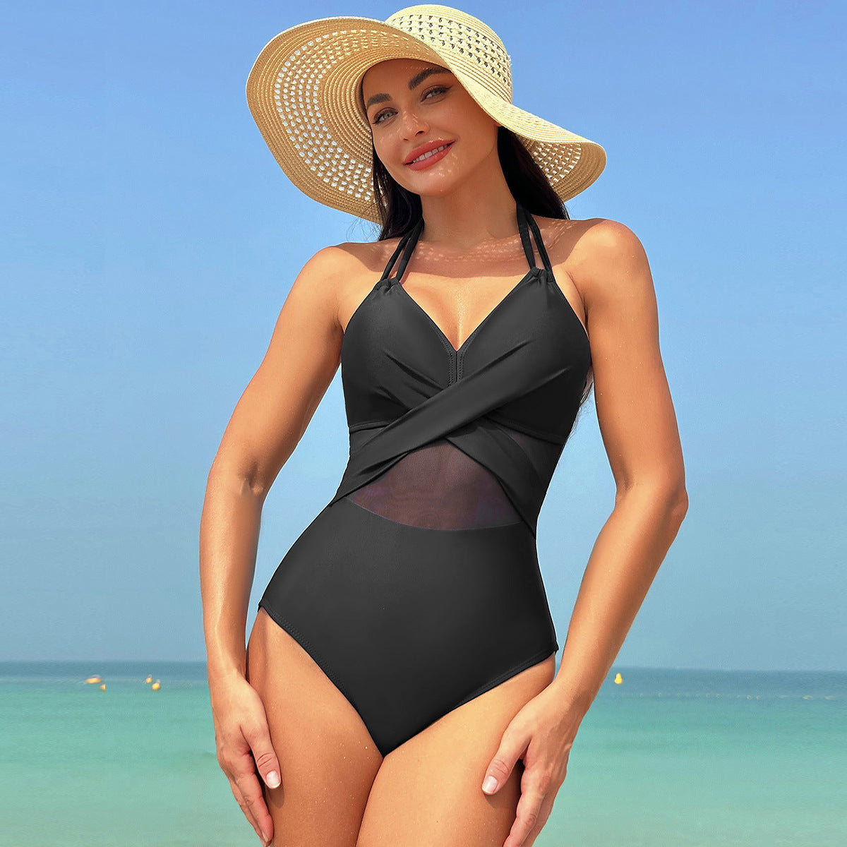 2025 New Women's One-Piece Swimsuit | Cross-Back Bikini Style