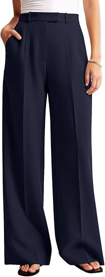 Women's High-Waisted Wide-Leg Pants – Elegant Business Trousers
