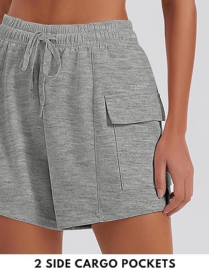 Women's High-Waisted Drawstring Cargo Shorts – Casual Summer Shorts