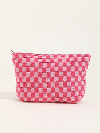 Wool Checkerboard Large Capacity Portable Storage Bag