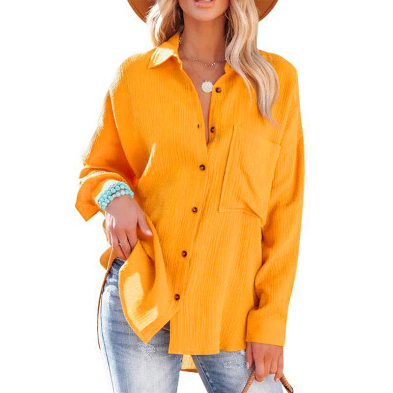 Women's Oversized Batwing Sleeve Button Down Shirt