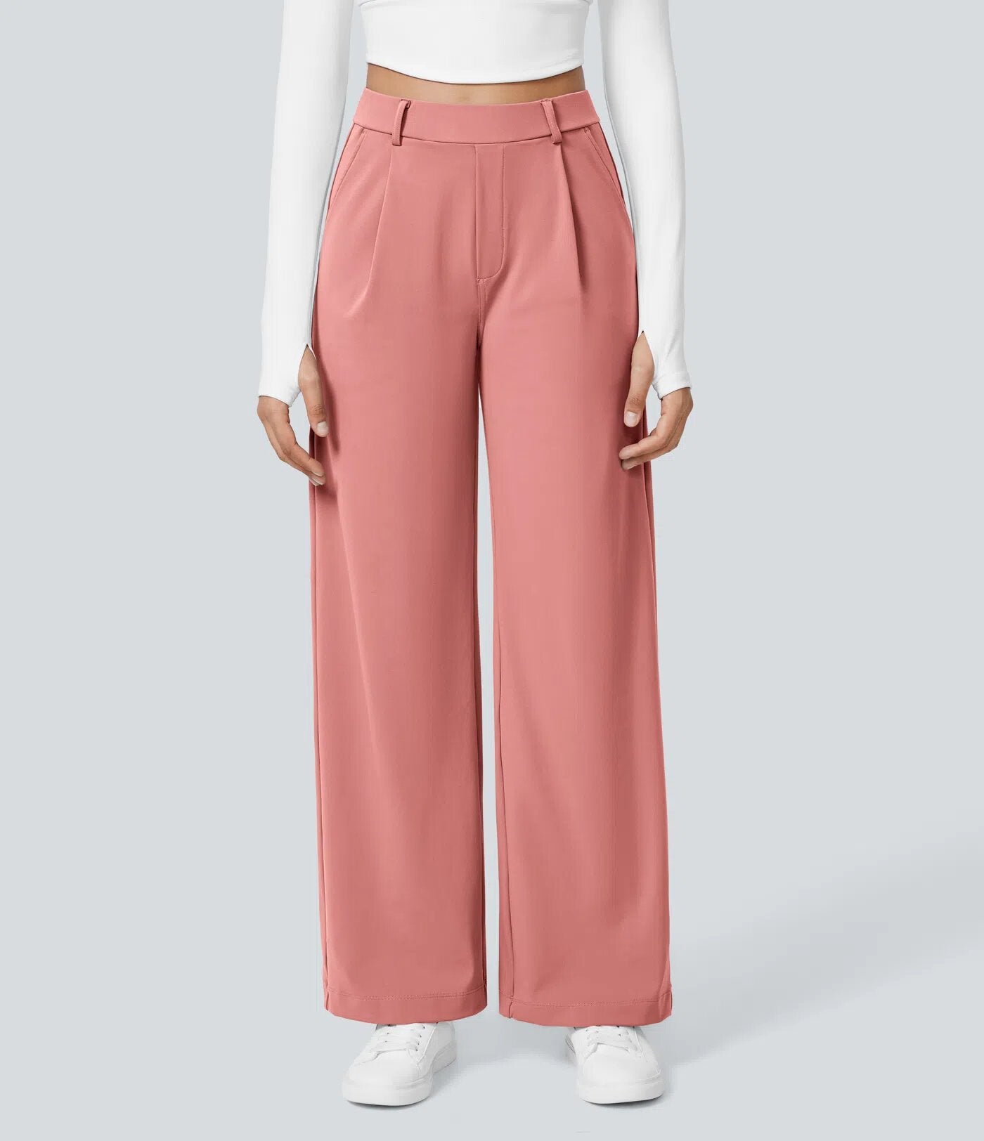 Women's High Waisted Wide Leg Dress Pants Casual