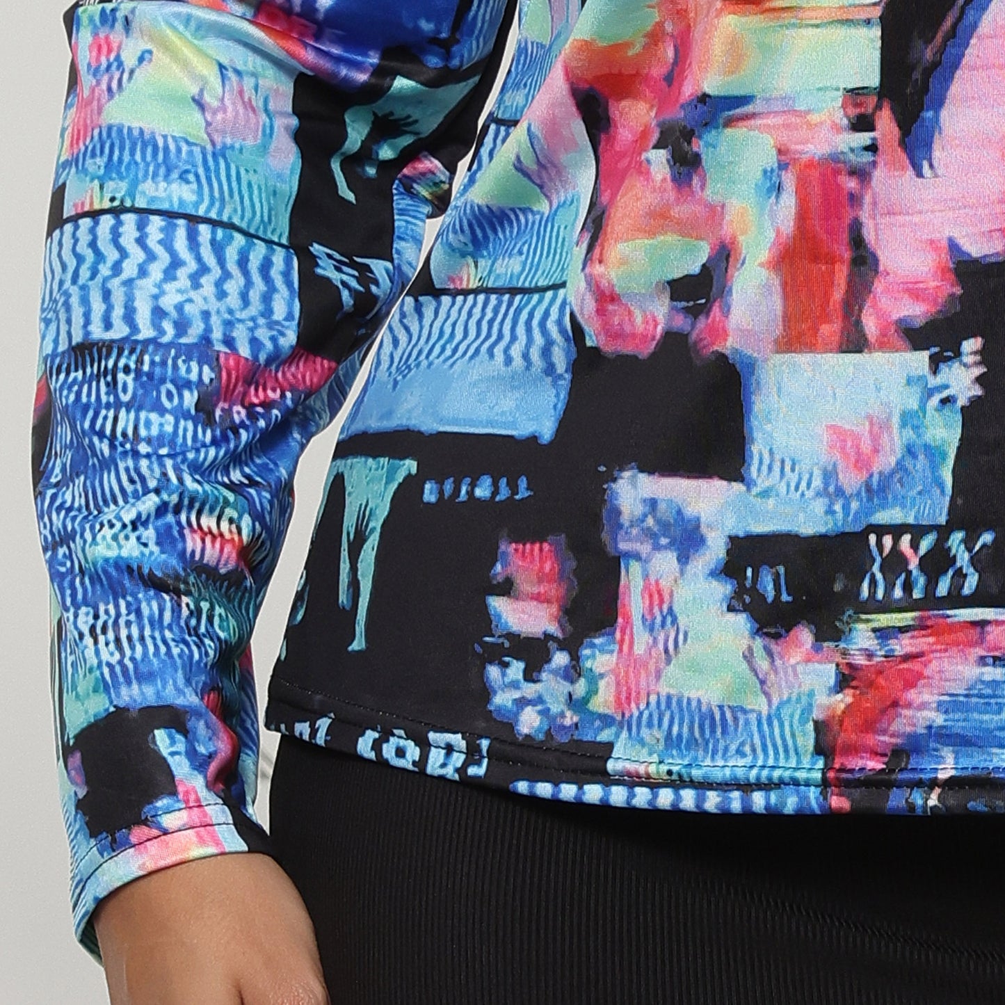 Women's Semi-turtleneck Fashion Printed Long Sleeve T-Shirt