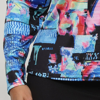 Women's Semi-turtleneck Fashion Printed Long Sleeve T-Shirt