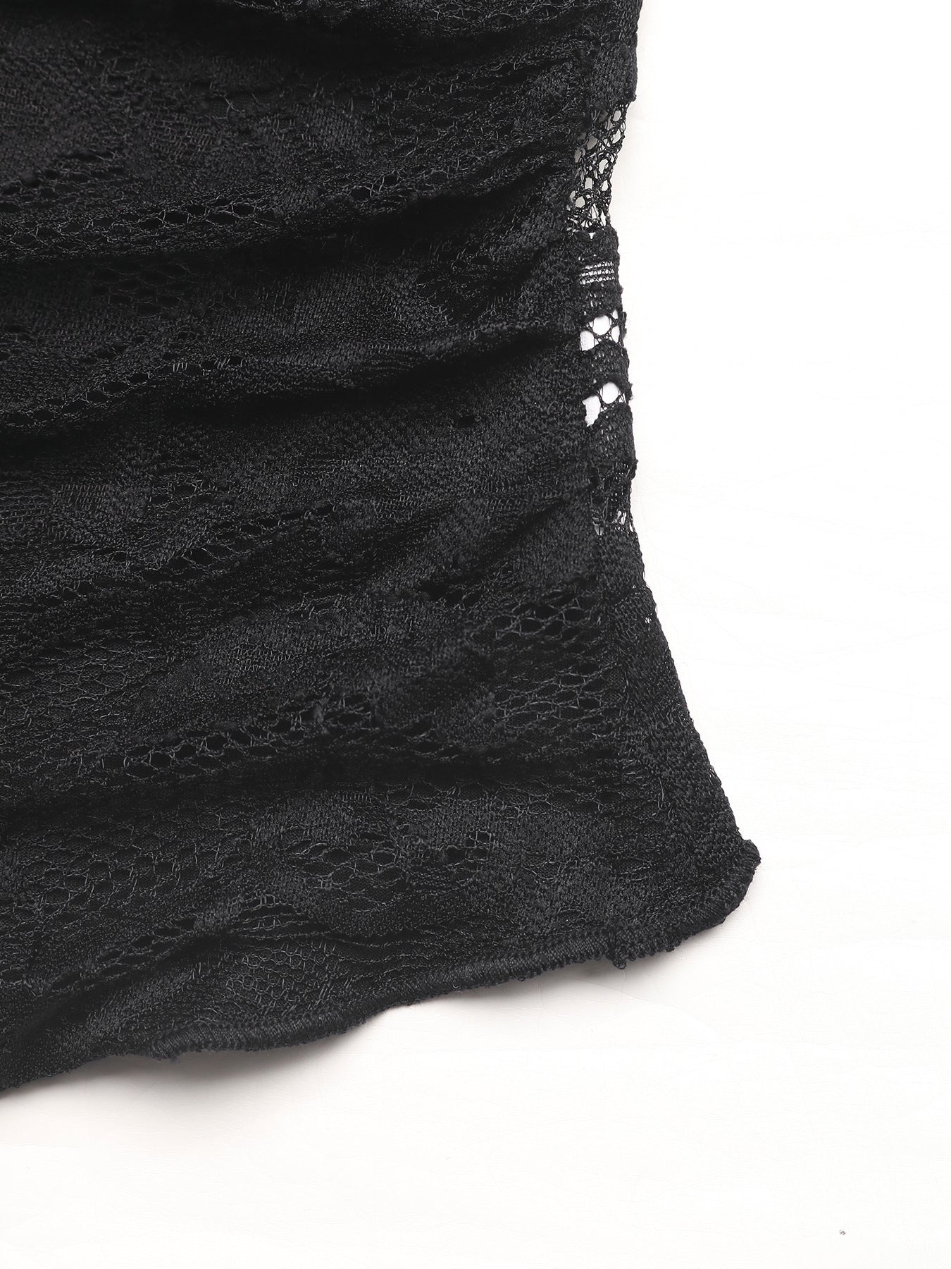 Summer Lace-Back Sheer Tee Slim Sexy Trendy Top