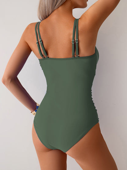 New Women's One-Piece Mesh Panel Bikini Swimsuit