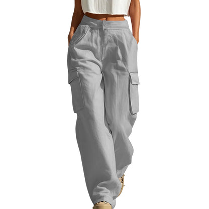 High Waisted Cargo Pants Women Wide Leg Y2K Utility