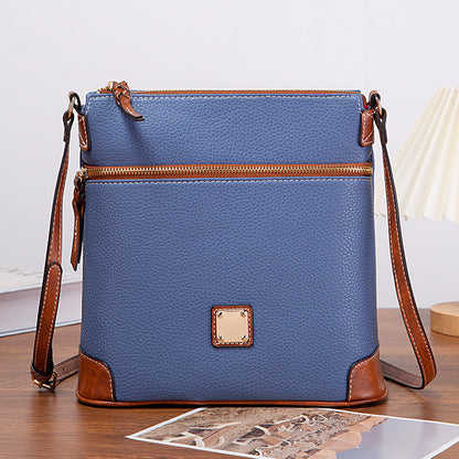 Vintage Pebbled PU Leather Crossbody Bag for Women