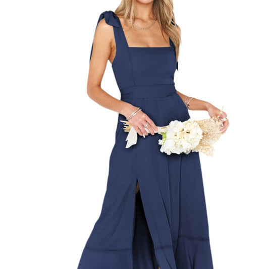 Elegant Women's Commuter Split Dress French High-End Skirt