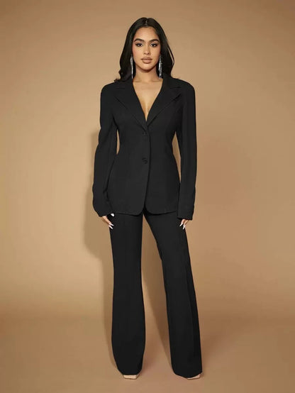 High Waist Straight Leg Pants | Women's Work Trousers