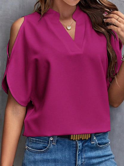 Summer V-Neck Off-the-Shoulder Fashion Top