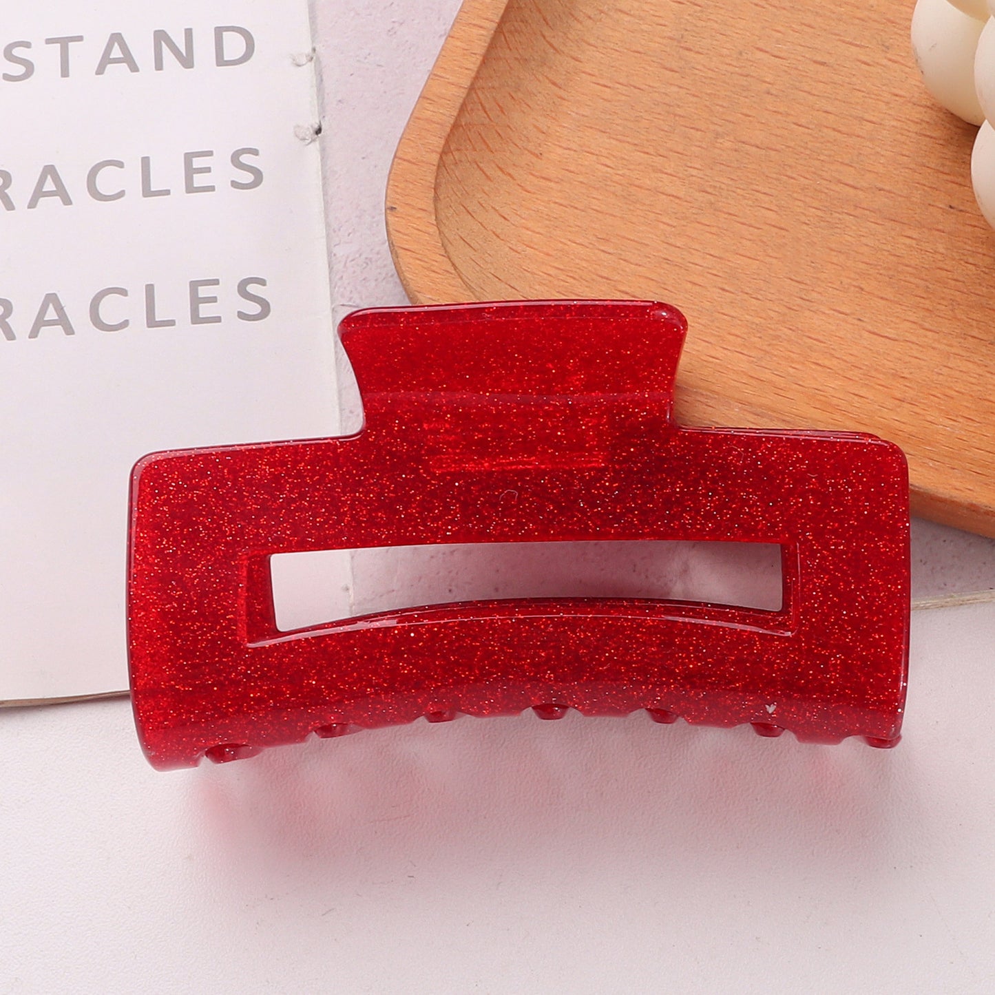4th of July Stripe Hair Claw Clip Patriotic USA