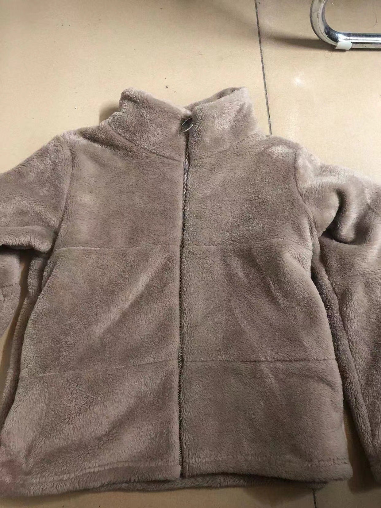 Women's Faux Fur Zip Up Jacket Winter Warm Fuzzy Coat
