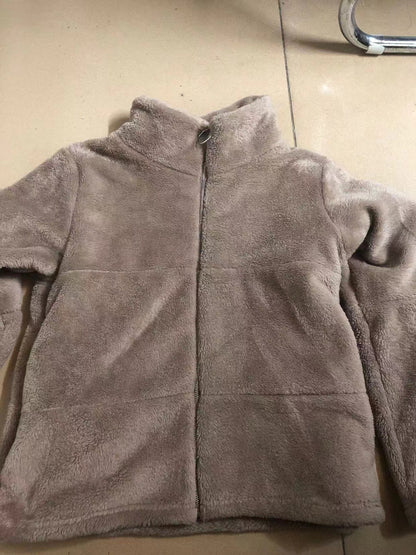 Women's Faux Fur Zip Up Jacket Winter Warm Fuzzy Coat