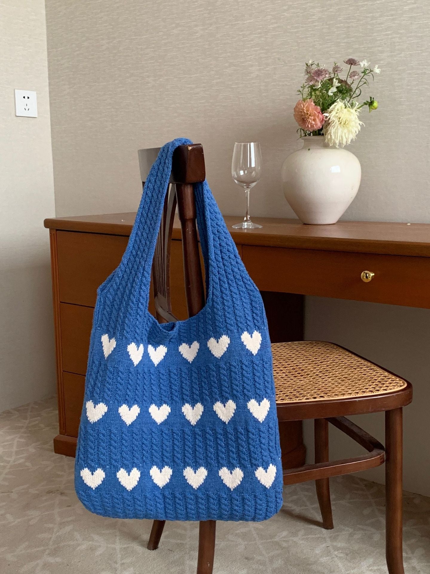 Women's Knitted Handbags Tote Bags Crochet Beach Bags