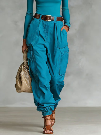 Women's High Waisted Baggy Cargo Pants Wide Leg