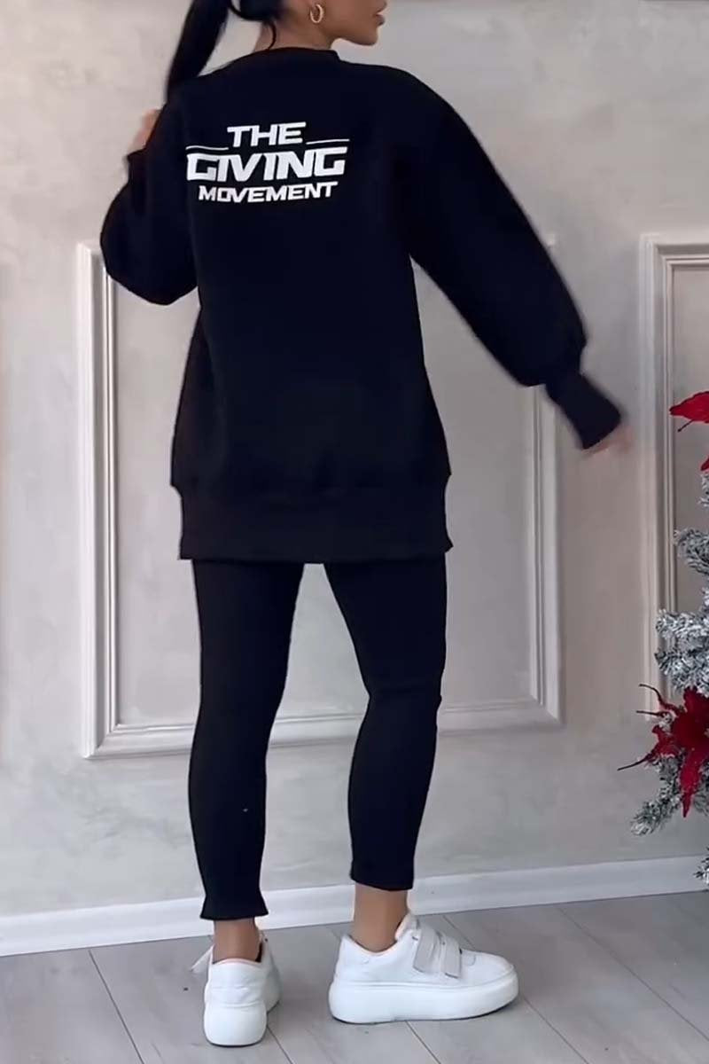Women's Asymmetric Sweatshirt Leggings Lounge Set