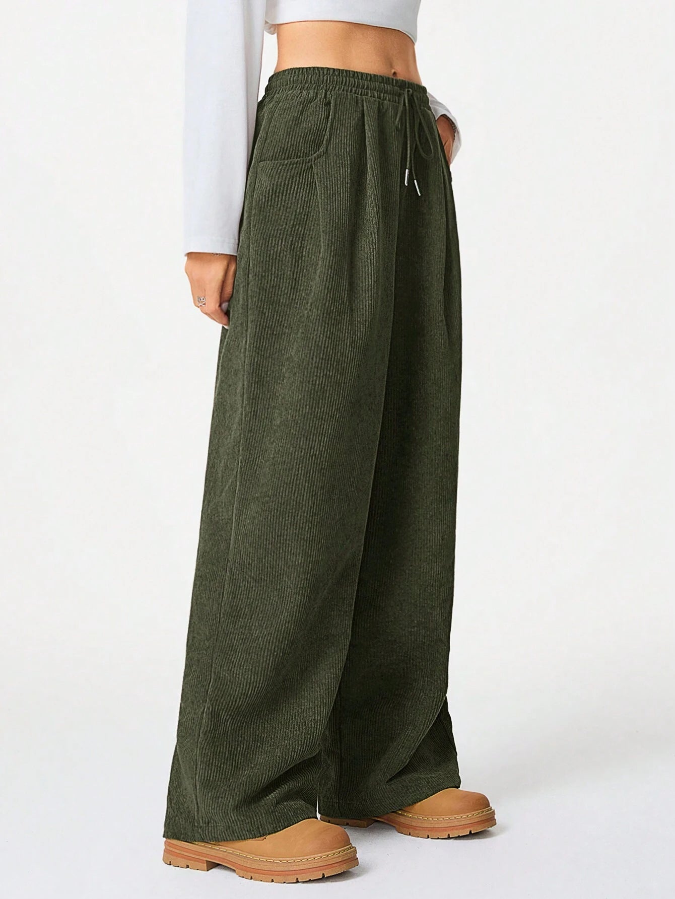 Women's High Waist Wide Leg Drawstring Casual Lounge Pants