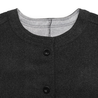 Solid Longline Vest Button Front Sleeveless Jacket