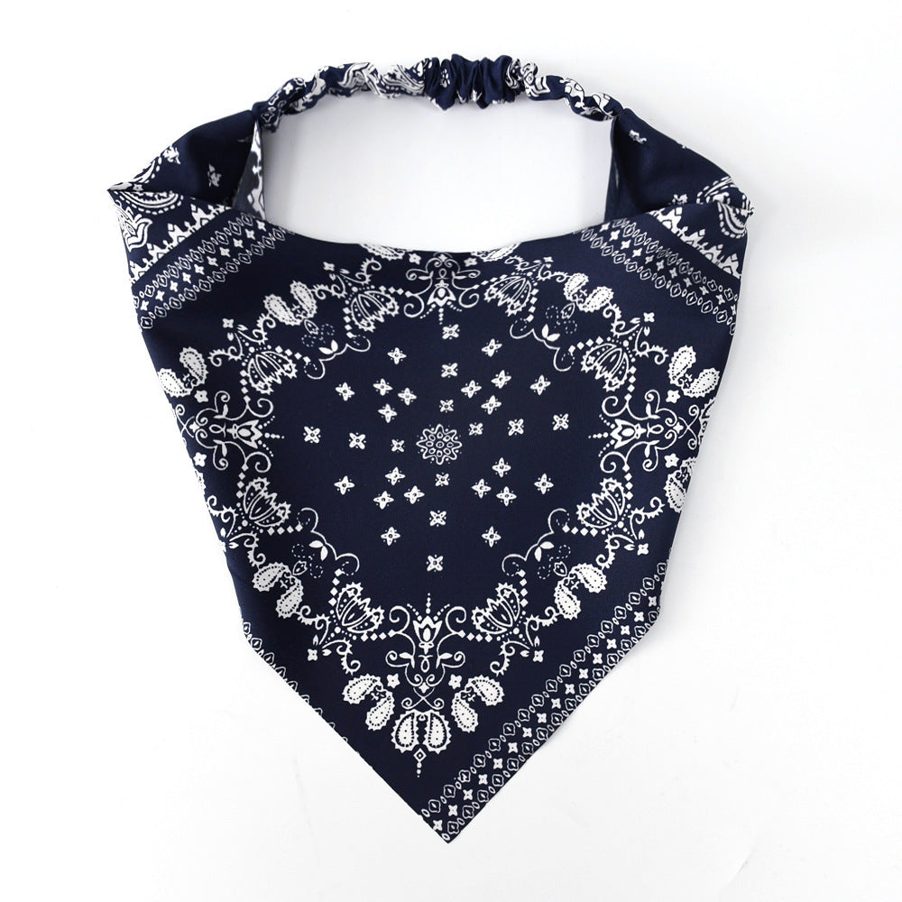 Paisley Triangle Headband Elastic Hair Scarf Wrap Band