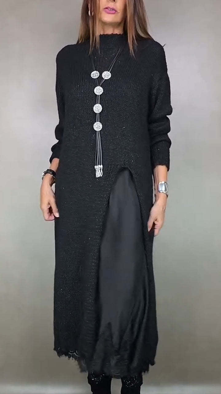 Women's Lace Maxi Slip Dress Cardigan Two Piece Set