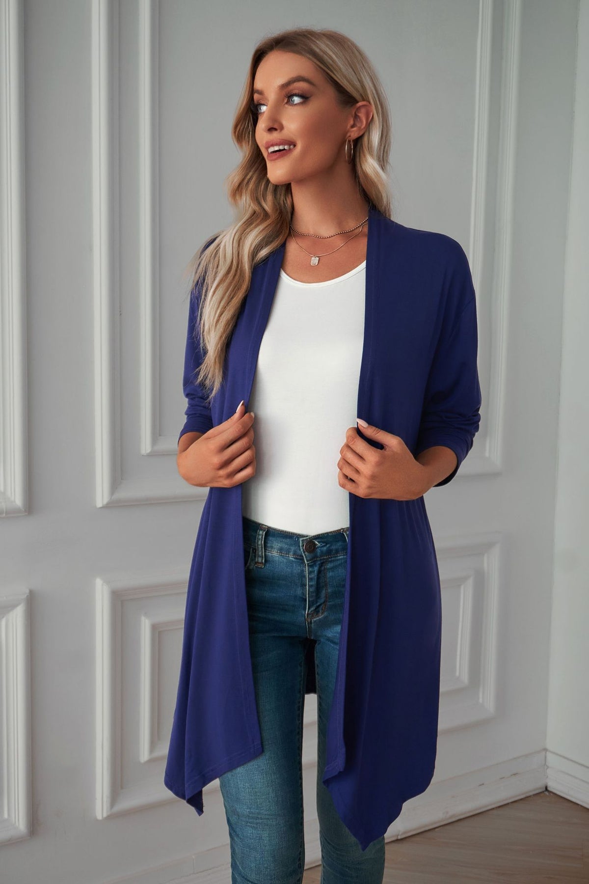 Women's Open Front Long Cardigan Lightweight Duster